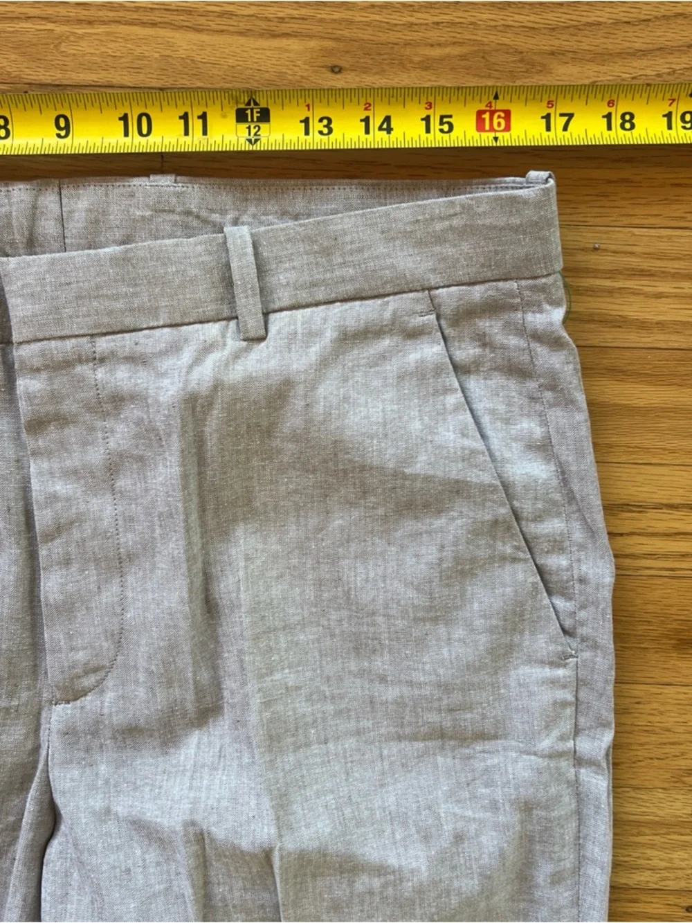 NWOT Perry Ellis Linen Blend Men's Cream Beige Dress Pants 34x34